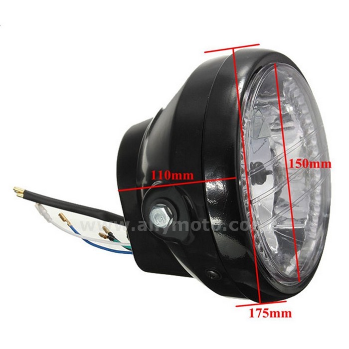 154 7Inch 12V 35W H4 Halogen Halo Lamp Blinker Running Light Led Headlight Harley@2